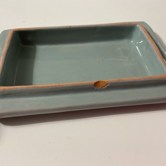 Majolica Ceramic Box with Lid Butterfly Decor Italy Mid Century Modern - Picture 7 of 10